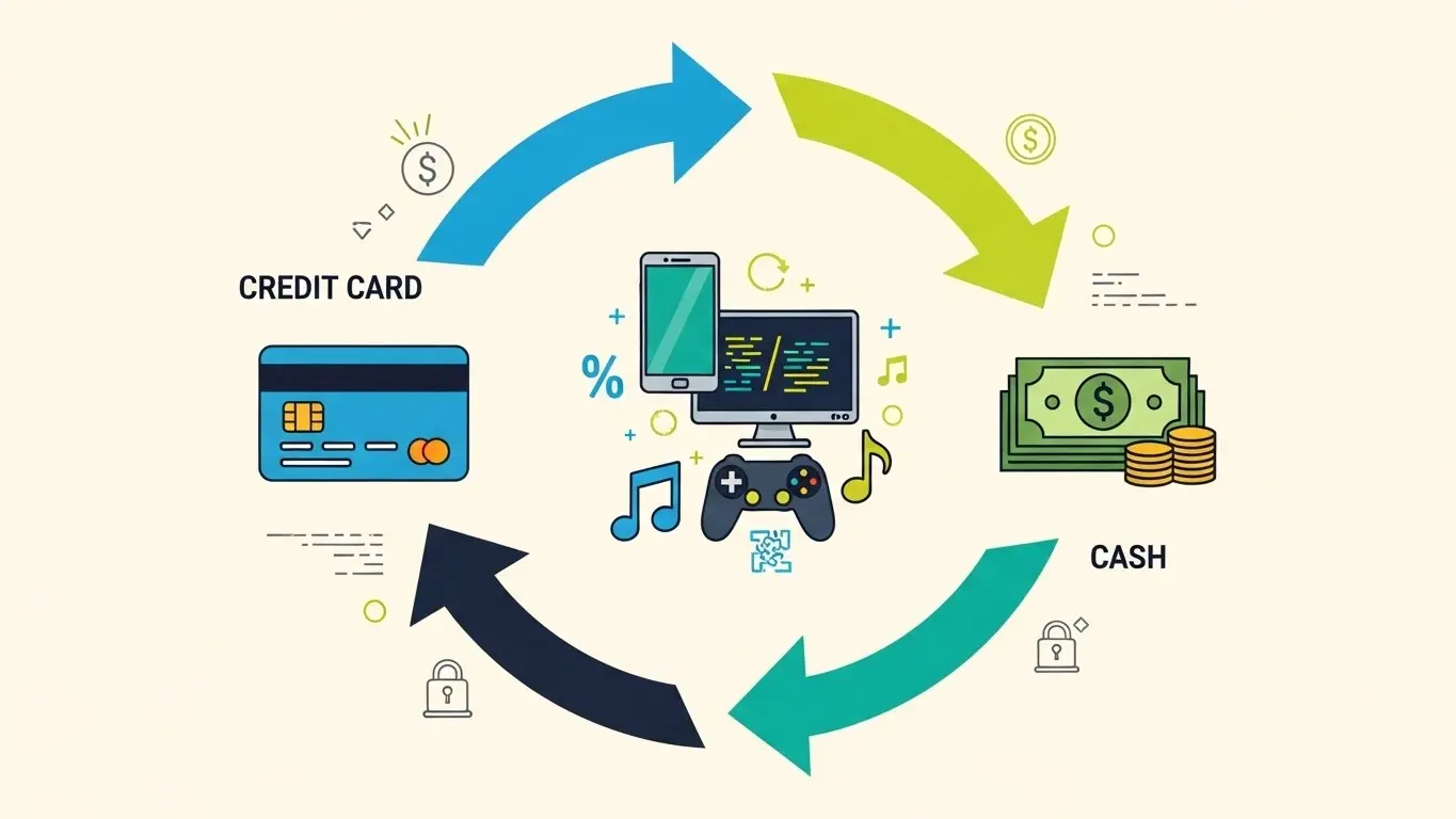 삼성카드 포인트 현금화 거래 시 주의해야 할 사항을 안내하는 인포그래픽